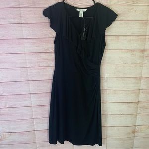 WHBM NWT Black Ruffle Neck Dress Size‎ XS